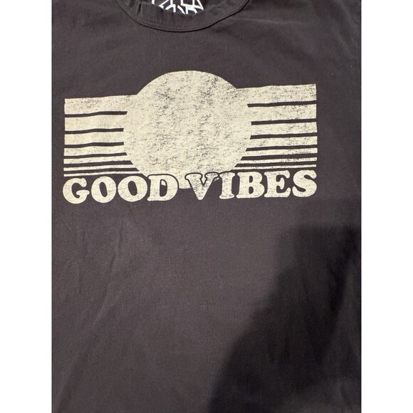 Chaser Men Medium Good Vibes Black Beige Tee T Shirt Retro - Picture 4 of 5